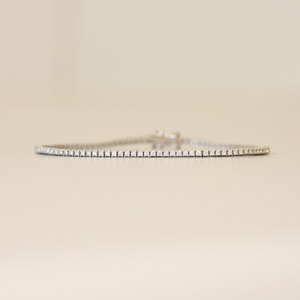 18k 1.3mm Diamond Tennis Bracelet_total 1ct Diamond