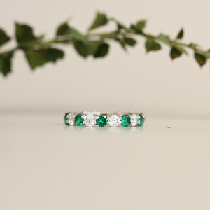 Green &amp; Sparkles Eternity Ring